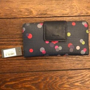 Fossil Polka Dot Multicolor Wallet Clutch